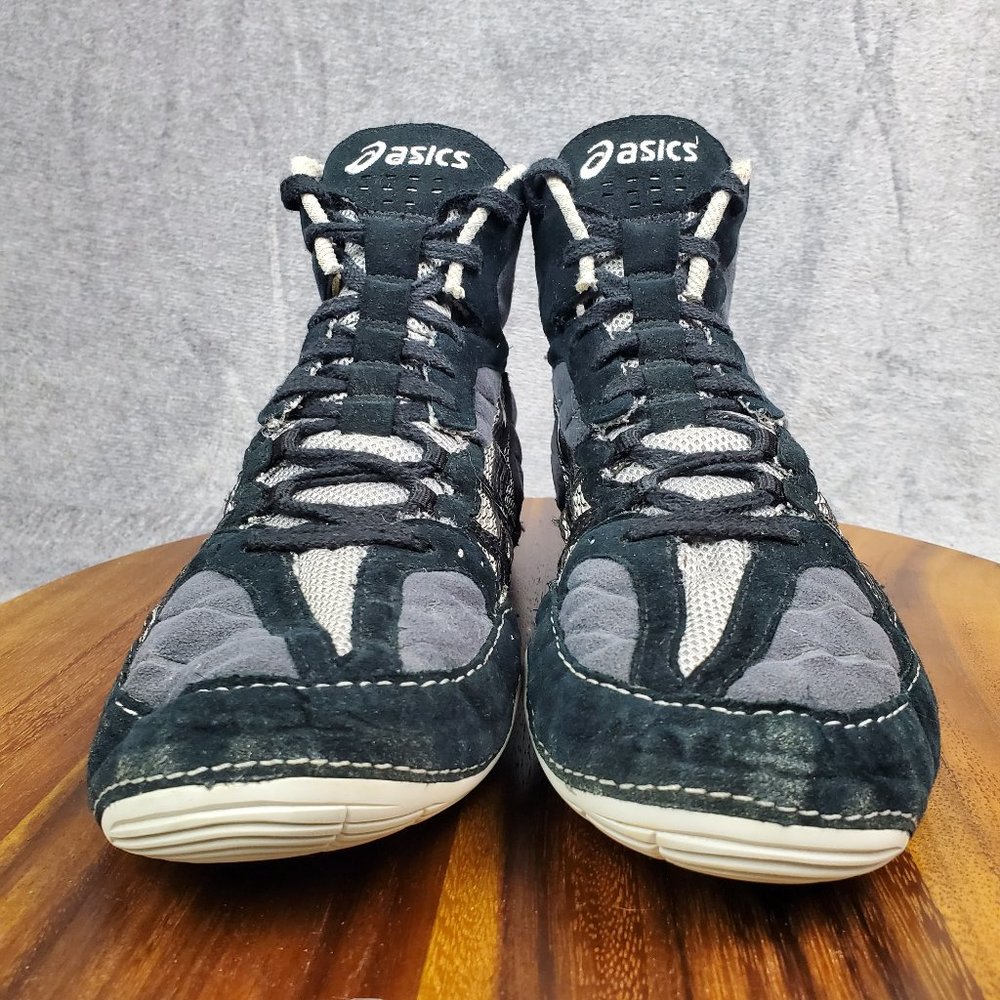 Asics Cael Sanderson Wrestling Shoes Men's 11 Black S… Gem